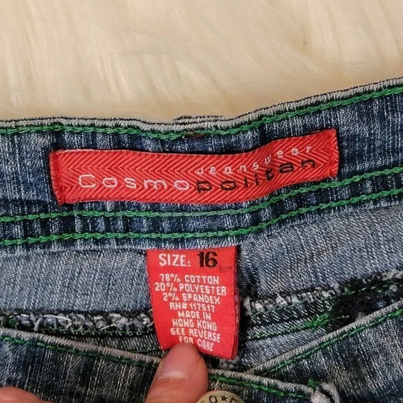 COSMOPOLITAN Jeanswear Embellished Blue Jeans Womens Bootcut Denim Size 16 - Picture 4 of 5
